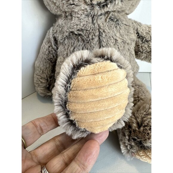 Spark Create Imagine Plush Teddy Bear Gray Frosted 2019 Ribbed Feet 14"W Tags - Picture 3 of 14